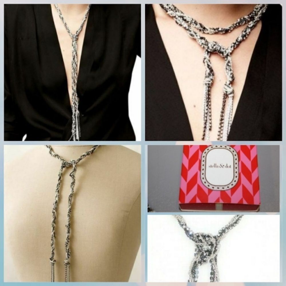 BNWB Stella and Dot Adrienne Chain Silver Necklace